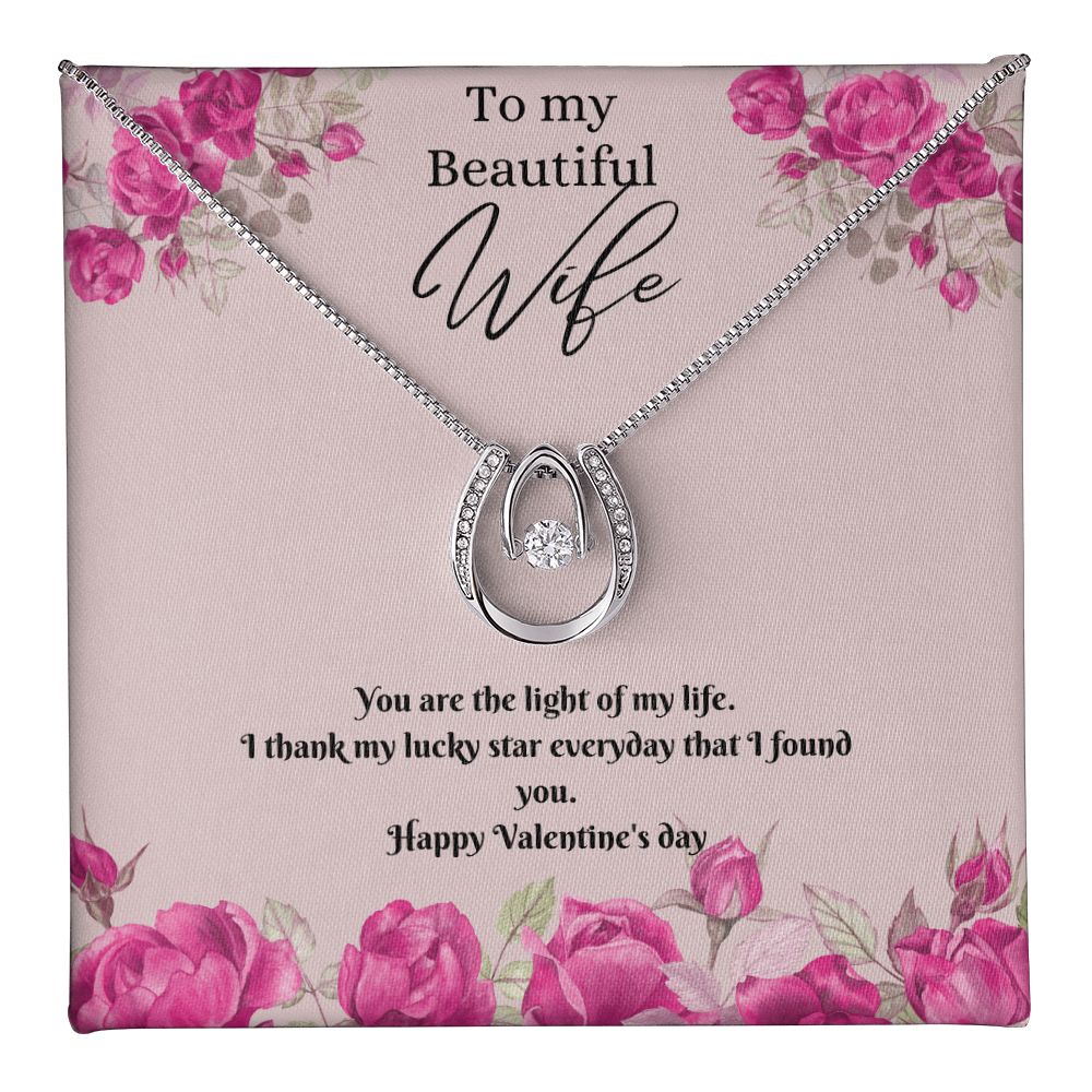 Happy Valentine's Day Necklace, Gift for Wife, Girlfriend, Necklace with Meaningful Card