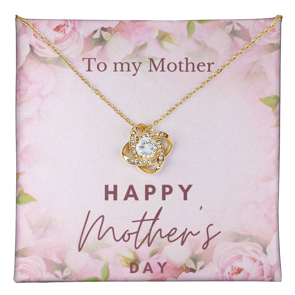 To My Beautiful Mom From Daughter Love Knot Necklace, Mother Jewelry with Meaningful Card, Mother Daughter Necklace
