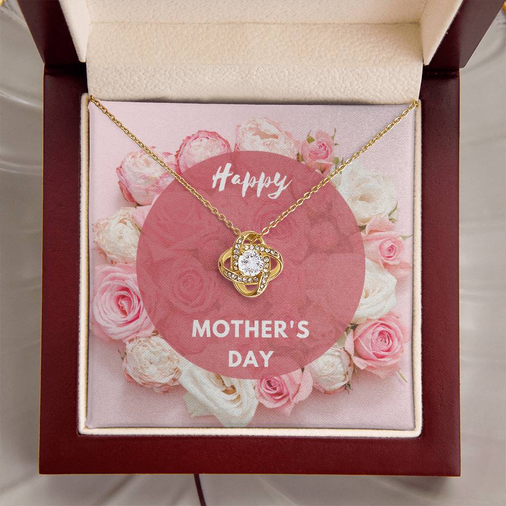 To My Beautiful Mom From Daughter Love Knot Necklace, Mother Jewelry with Meaningful Card, Mother Daughter Necklace