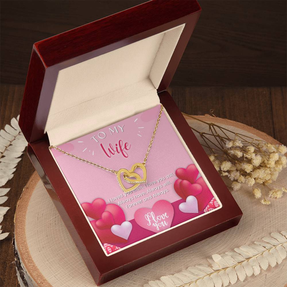 Happy Valentine's Day Necklace, Gift for Wife, Girlfriend, Necklace with Meaningful Card