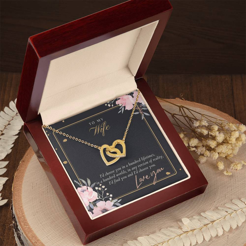 Happy Valentine's Day Necklace, Gift for Wife, Girlfriend, Necklace with Meaningful Card