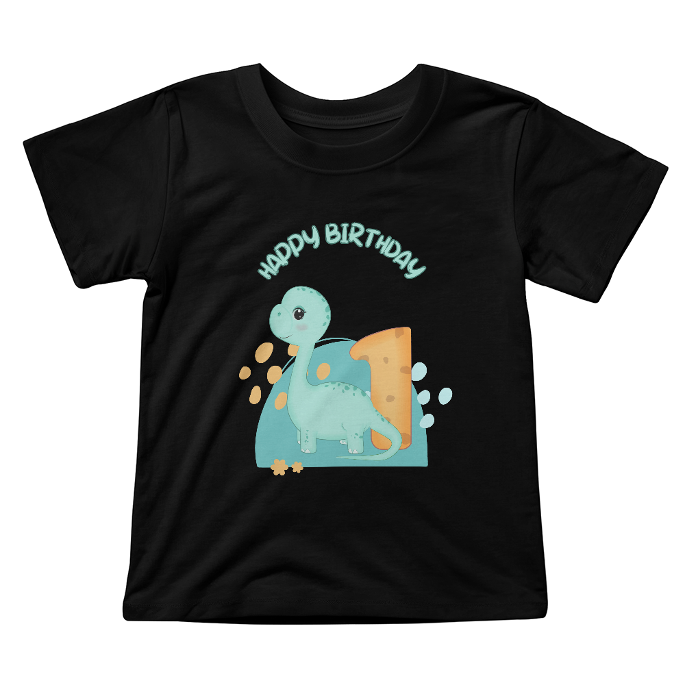 Blue Dinosaur Birthday Tshirt, Happy Birthday Tshirt, Birthday Tshirt for 1 year old, tshirt for kids