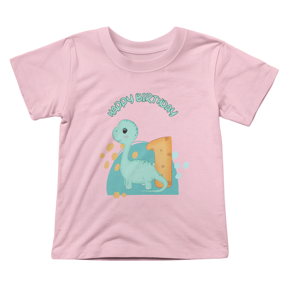 Blue Dinosaur Birthday Tshirt, Happy Birthday Tshirt, Birthday Tshirt for 1 year old, tshirt for kids