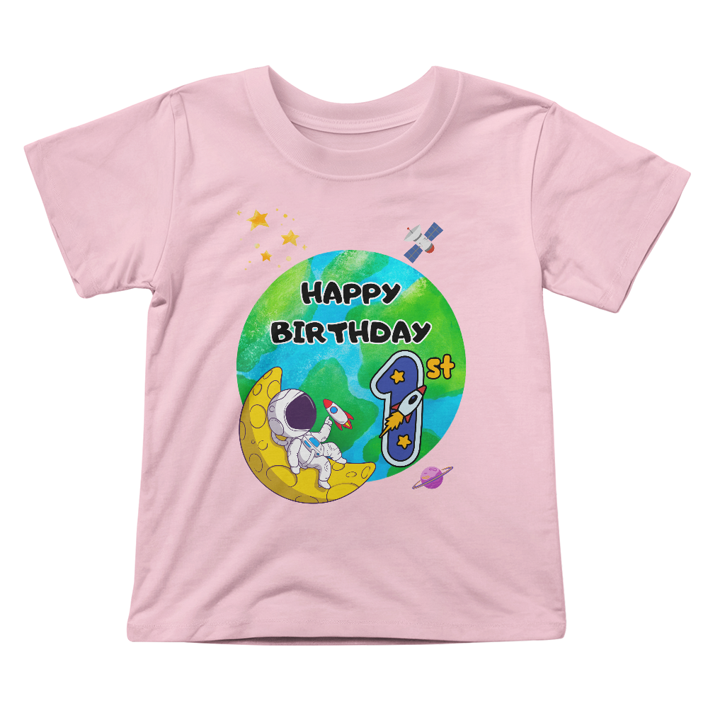 Astronaut Tshirt, Birthday Tshirt for 1 year old, Space theme tshirt for kids