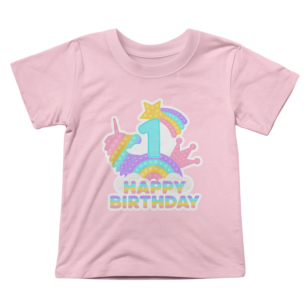 Pop it Birthday Tshirt, Happy Birthday Tshirt, Birthday Tshirt for 1 year old, tshirt for kids